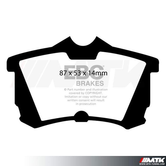 Plaquettes arrière EBC Brakes Honda Accord Type-R