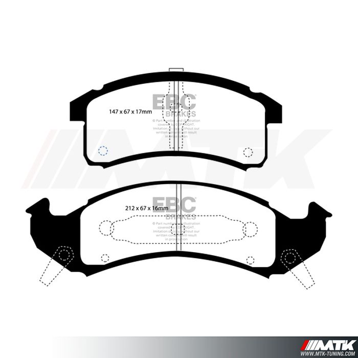 Plaquettes avant EBC Brakes Chevrolet Camaro 4