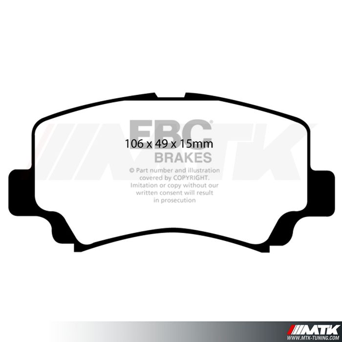 Plaquettes avant EBC Brakes Opel Agila