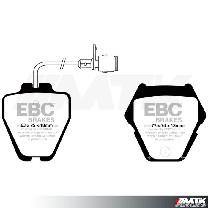 Plaquettes avant EBC Brakes Audi A8 D2/4D