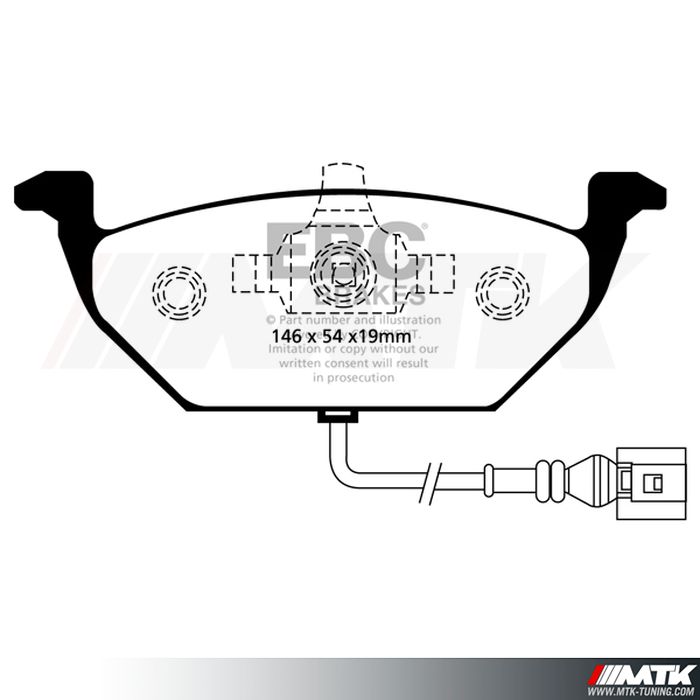 Plaquettes avant EBC Brakes Seat Toledo