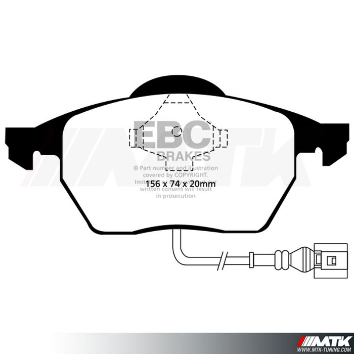 Plaquettes avant EBC Brakes Seat Leon 1M