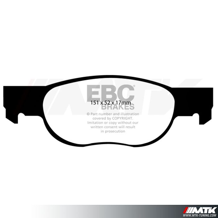 Plaquettes avant EBC Brakes Lancia Y