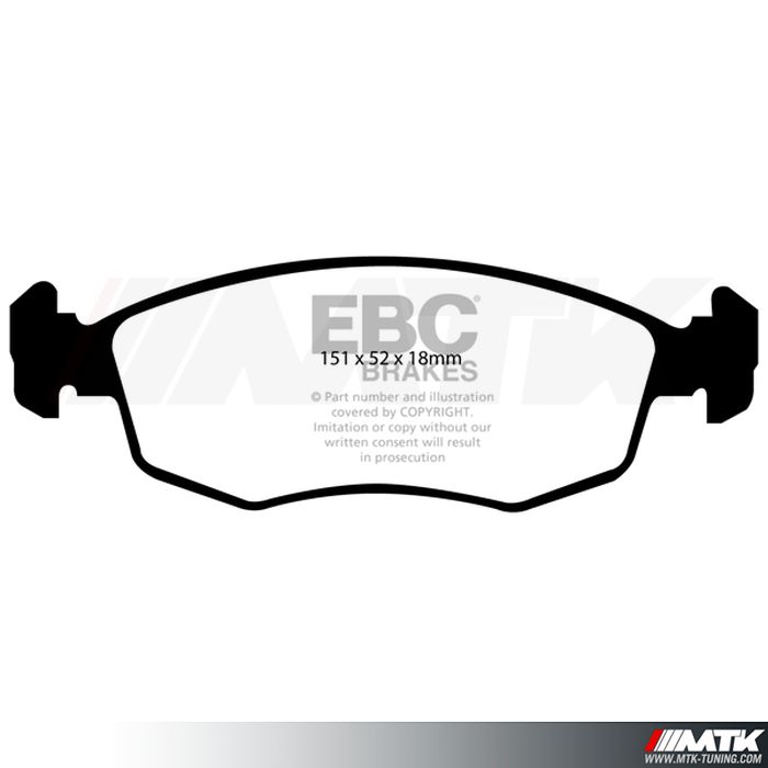 Plaquettes avant EBC Brakes Fiat Punto