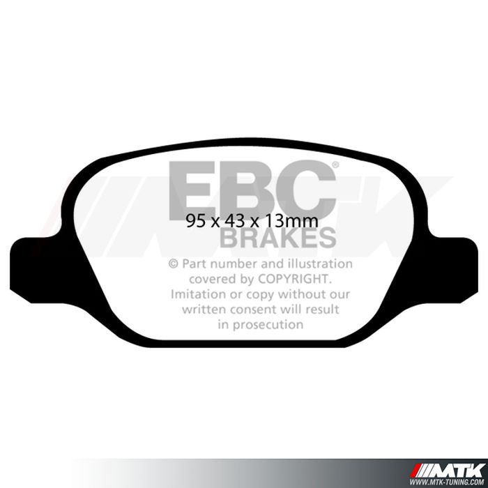 Plaquettes arrière EBC Brakes Fiat 500