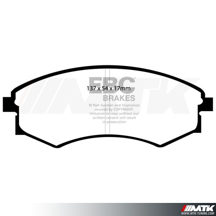 Plaquettes avant EBC Brakes Hyundai Coupe