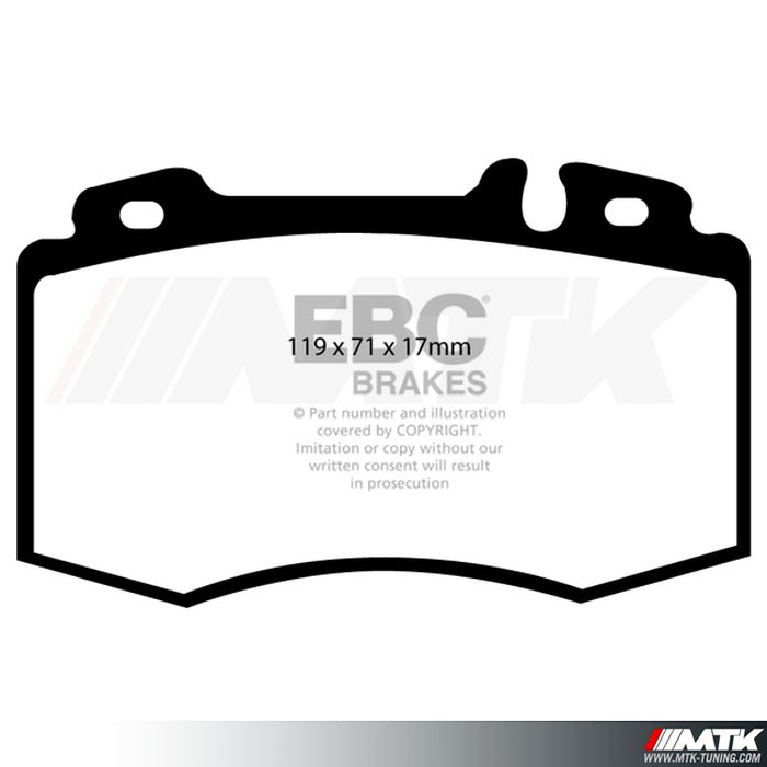 Plaquettes avant EBC Brakes Mercedes-Benz SL R230