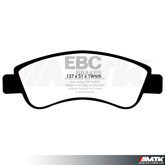 Plaquettes avant EBC Brakes Peugeot 2008