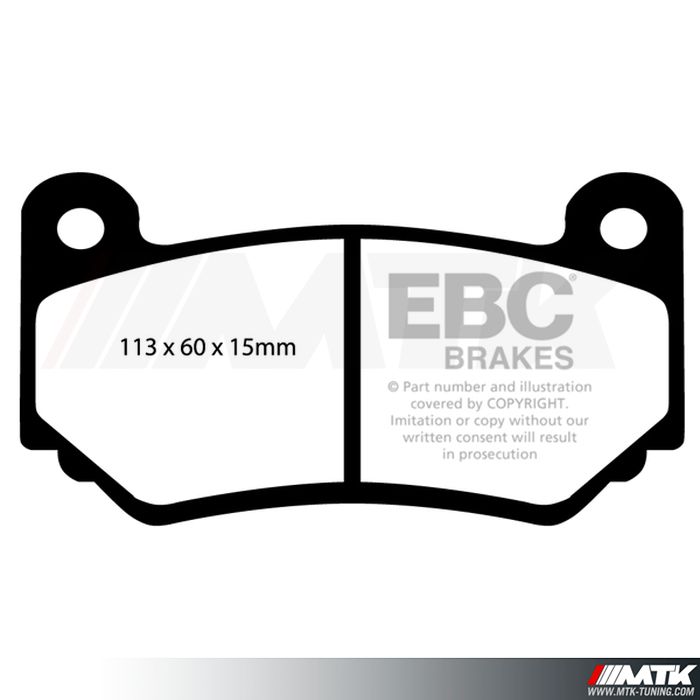 Plaquettes avant EBC Brakes Lotus Exige