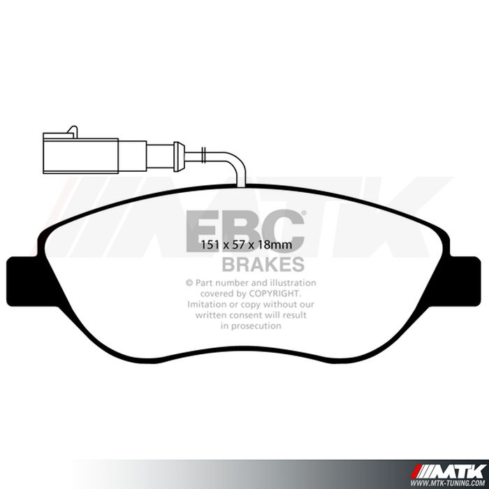 Plaquettes avant EBC Brakes Fiat Bravo