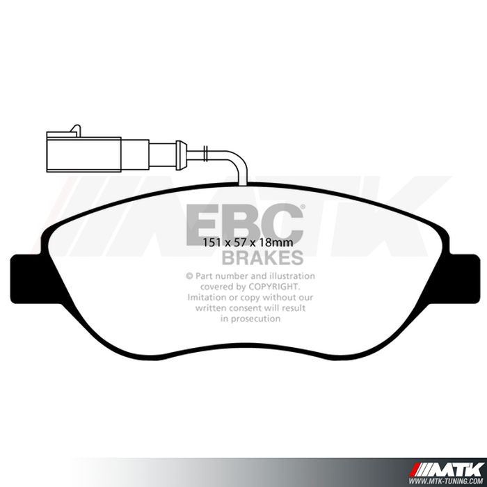 Plaquettes avant EBC Brakes Fiat Bravo