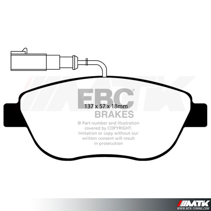 Plaquettes avant EBC Brakes Lancia Delta