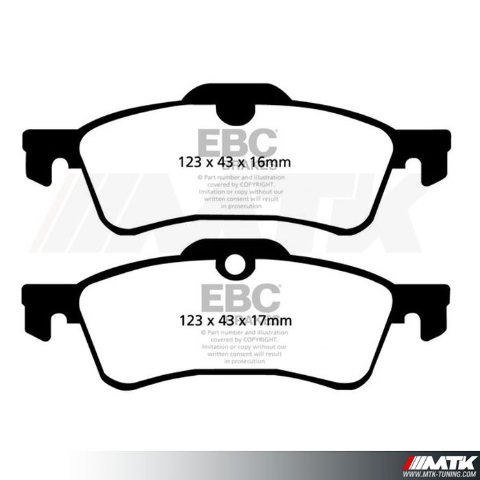 Plaquettes arrière EBC Brakes Mini Mini R50 - R52 - R53