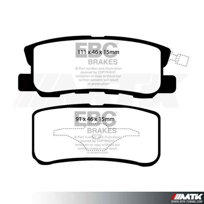 Plaquettes arrière EBC Brakes Jeep Compass (MK)