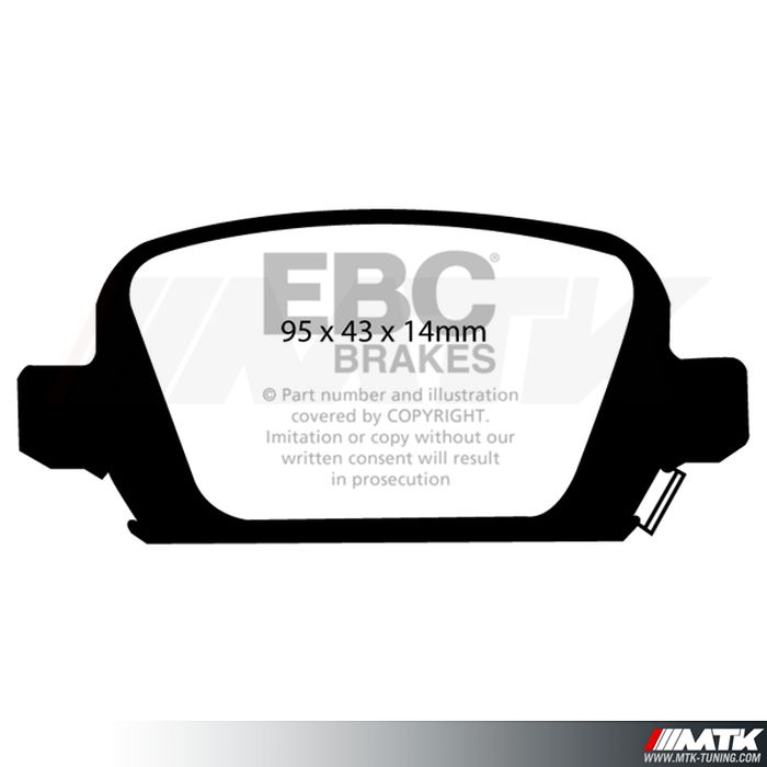 Plaquettes arrière EBC Brakes Opel Tigra