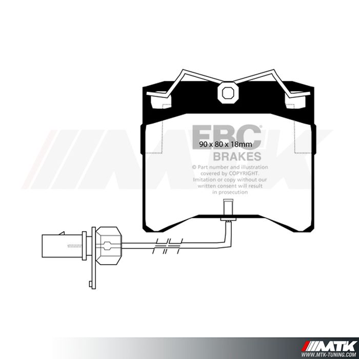 Plaquettes avant EBC Brakes Volkswagen Transporter