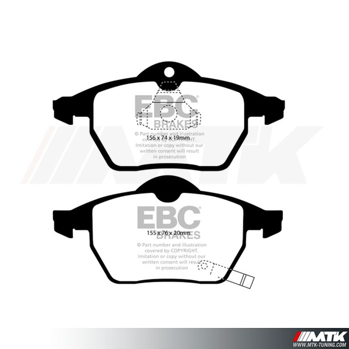 Plaquettes avant EBC Brakes Opel Astra Cabriolet