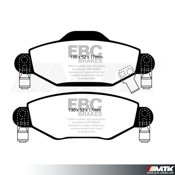 Plaquettes avant EBC Brakes Toyota Yaris (XP10)