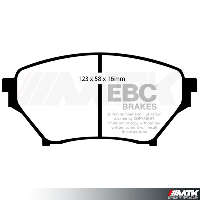 Plaquettes avant EBC Brakes Mazda MX5 NB