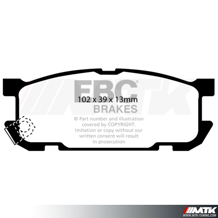 Plaquettes arrière EBC Brakes Mazda MX5 NB