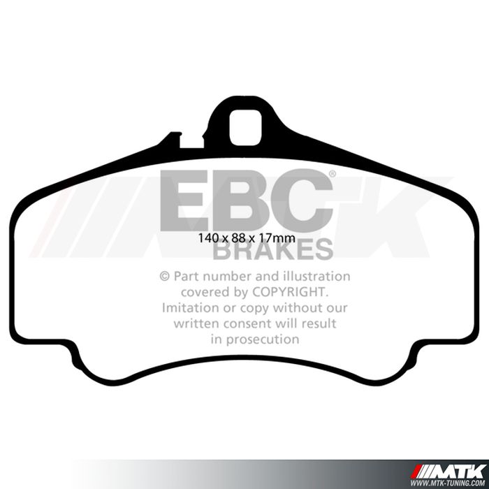 Plaquettes avant EBC Brakes Porsche 911 type 996