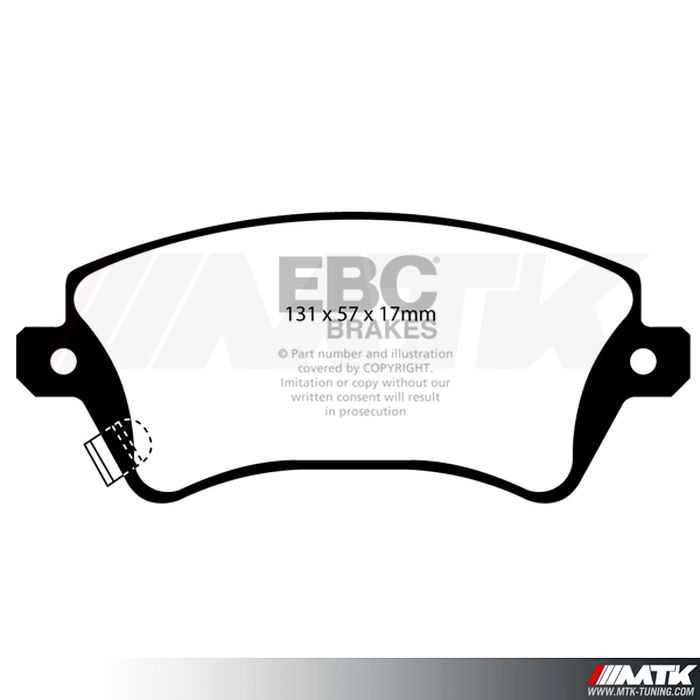 Plaquettes avant EBC Brakes Toyota Corolla