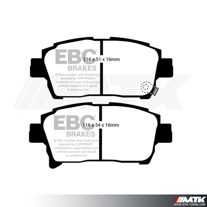 Plaquettes avant EBC Brakes Toyota Prius