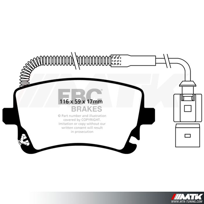 Plaquettes arrière EBC Brakes Audi A6 allroad quattro (C6)