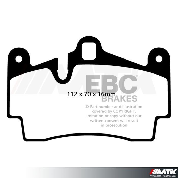 Plaquettes arrière EBC Brakes Audi Q7 (4L)