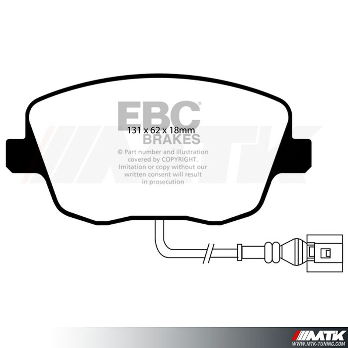 Plaquettes avant EBC Brakes Skoda Fabia 6Y