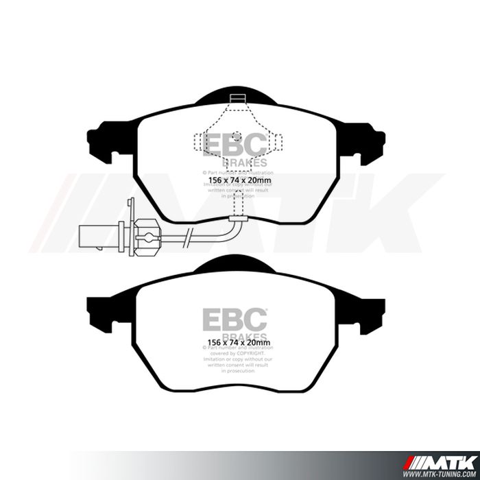 Plaquettes avant EBC Brakes Audi A6 quattro C5/4B