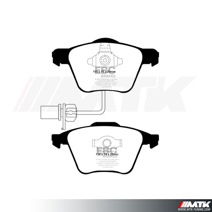 Plaquettes avant EBC Brakes Audi A6 C6/4F