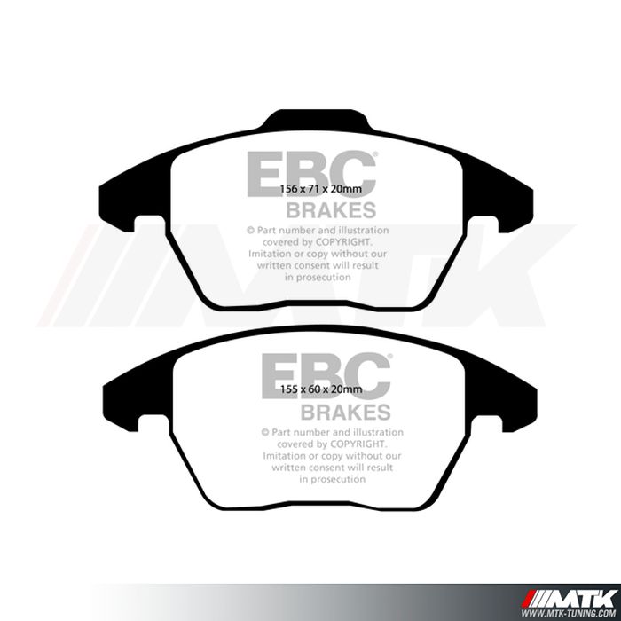 Plaquettes avant EBC Brakes Peugeot 307 CC