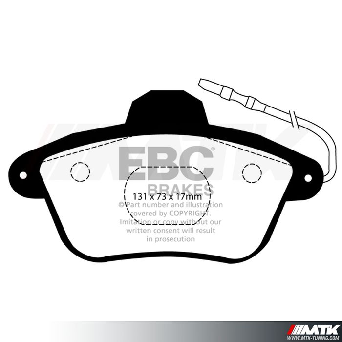 Plaquettes arrière EBC Brakes Renault Clio 2