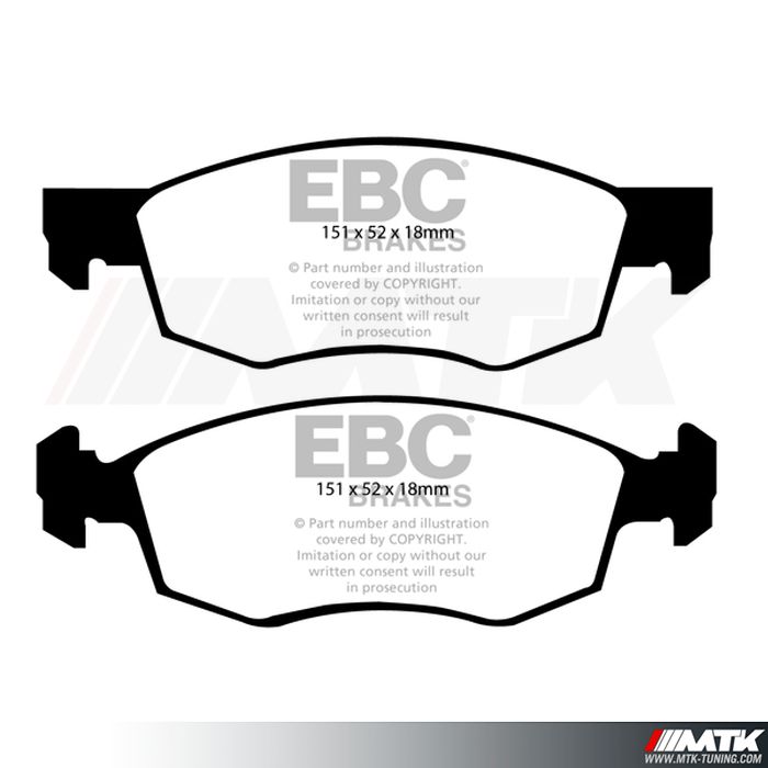 Plaquettes avant EBC Brakes Fiat Punto