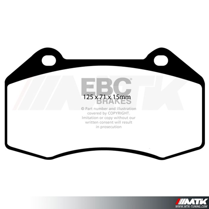 Plaquettes avant EBC Brakes Renault Megane 2 RS