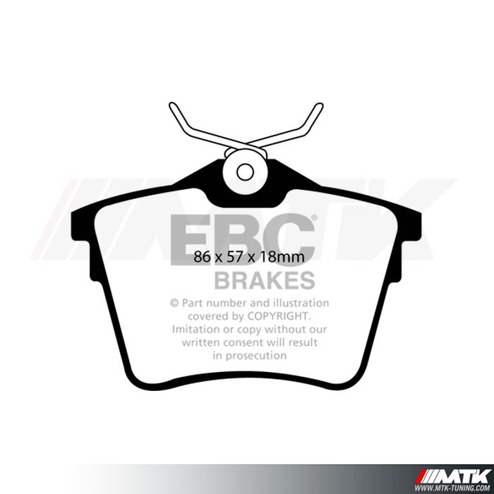 Plaquettes arrière EBC Brakes DP1551