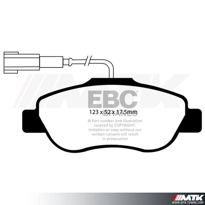 Plaquettes avant EBC Brakes Fiat 500