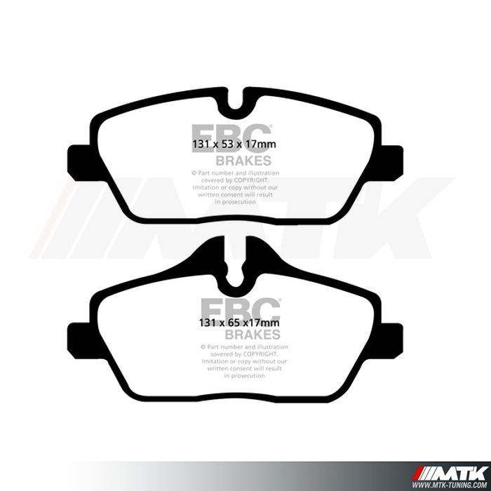 Plaquettes avant EBC Brakes Bmw Serie 1 E81