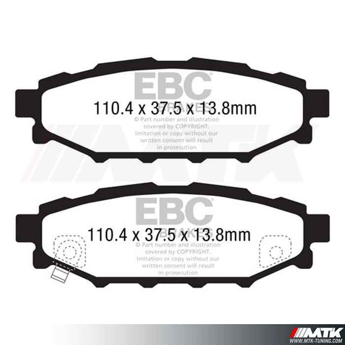 Plaquettes arrière EBC Brakes Subaru Impreza