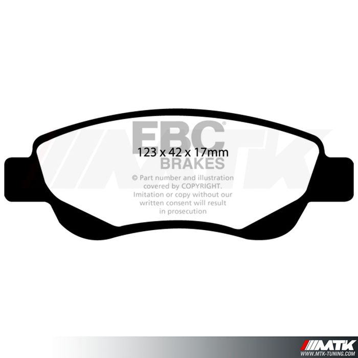 Plaquettes avant EBC Brakes Peugeot 108