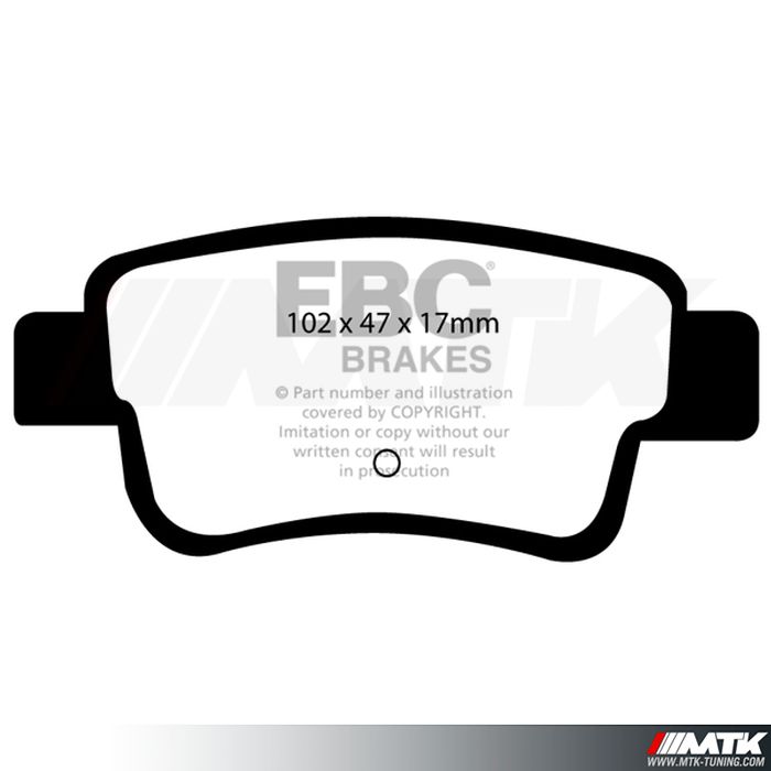 Plaquettes arrière EBC Brakes Abarth Grande Punto