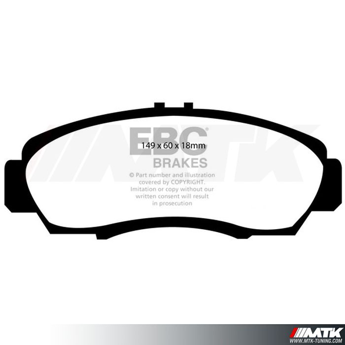 Plaquettes avant EBC Brakes Honda Civic 7