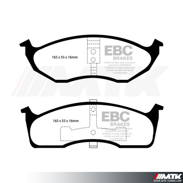 Plaquettes avant EBC Brakes Chrysler Neon