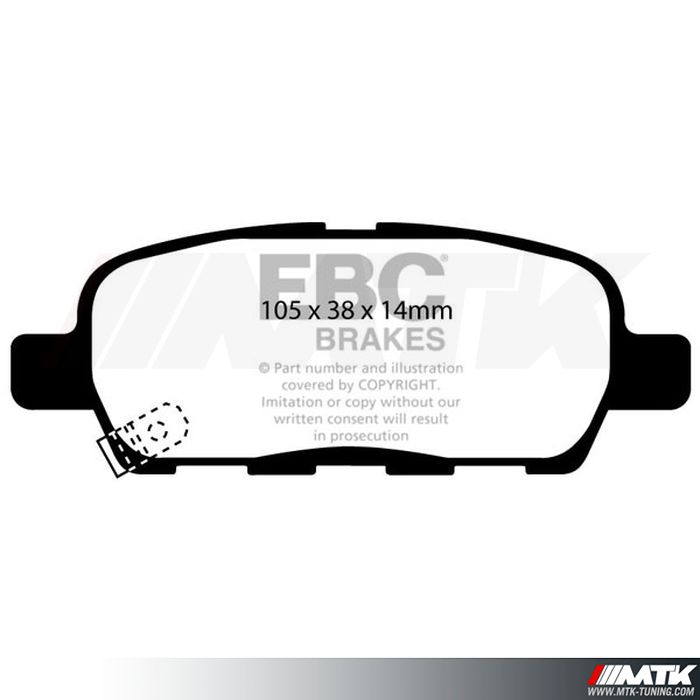 Plaquettes arrière EBC Brakes Nissan X-Trail