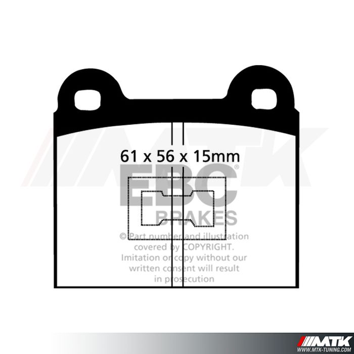 Plaquettes avant EBC Brakes Volkswagen Golf 1