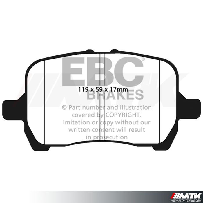 Plaquettes avant EBC Brakes Opel GT