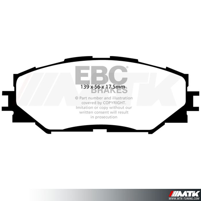 Plaquettes avant EBC Brakes Toyota Yaris (XP130)