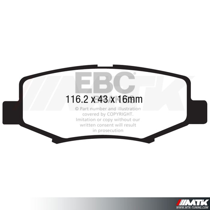 Plaquettes arrière EBC Brakes Jeep Wrangler (JK)