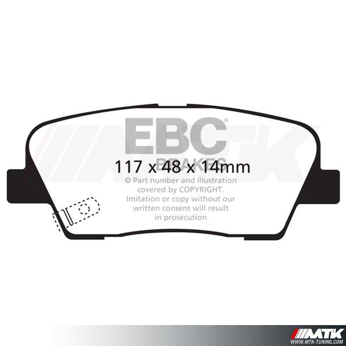 Plaquettes arrière EBC Brakes Kia Stinger